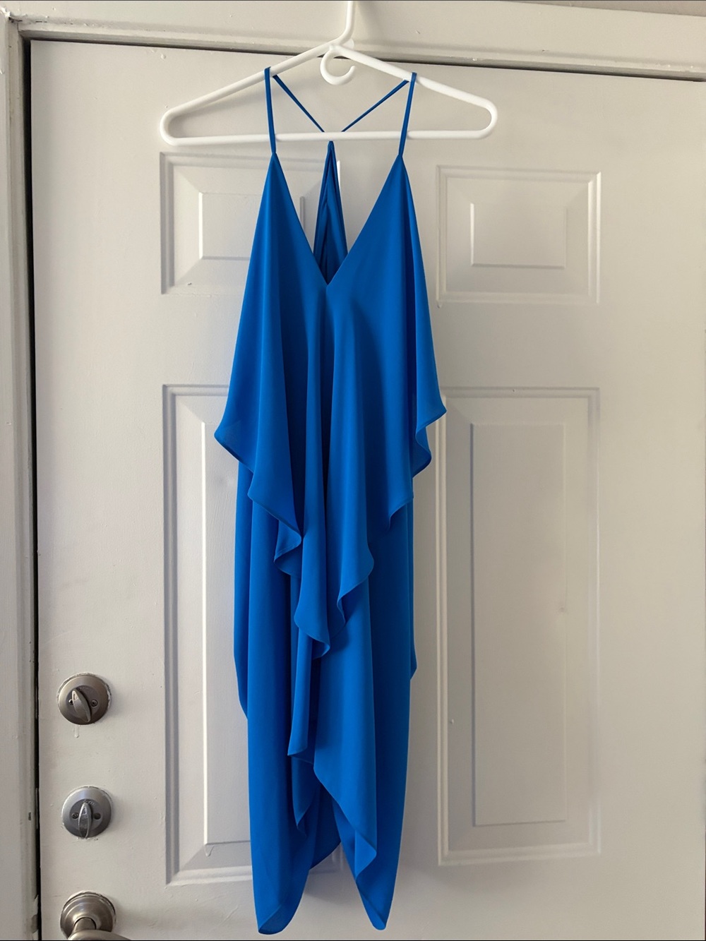 Charlies Vibrant Blue Ruffle Slip Dress